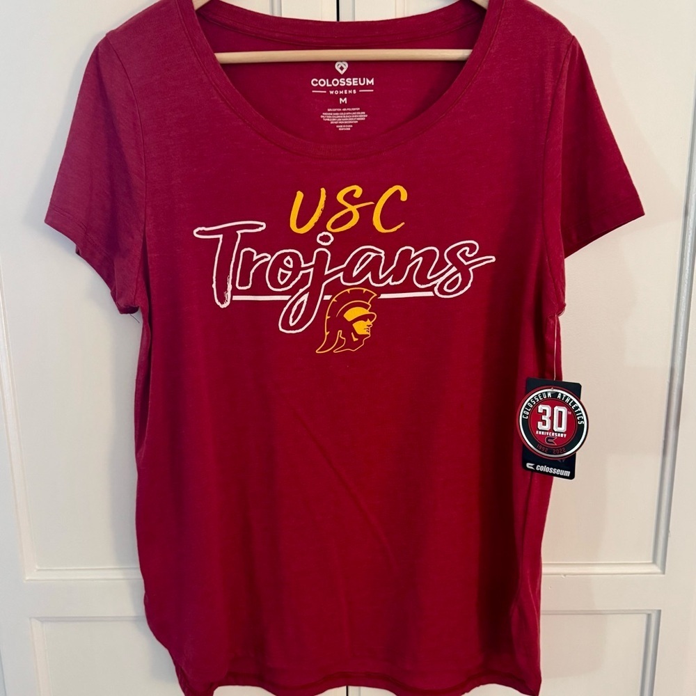 Colosseum Women's USC Trojans Tee in Cardinal Red